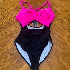 Eomenie One Piece Swimsuits Tummy Control Cutout High Waisted Wrap Tie Back